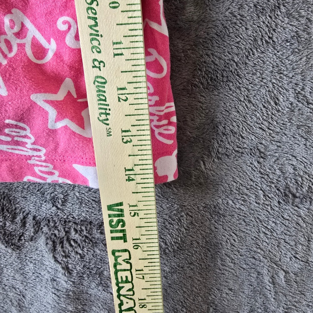 Hybrid Apparel Barbie Pink Sleep Shorts 2X Logo & Stars Print Pajama Lounge Pant - Picture 14 of 14